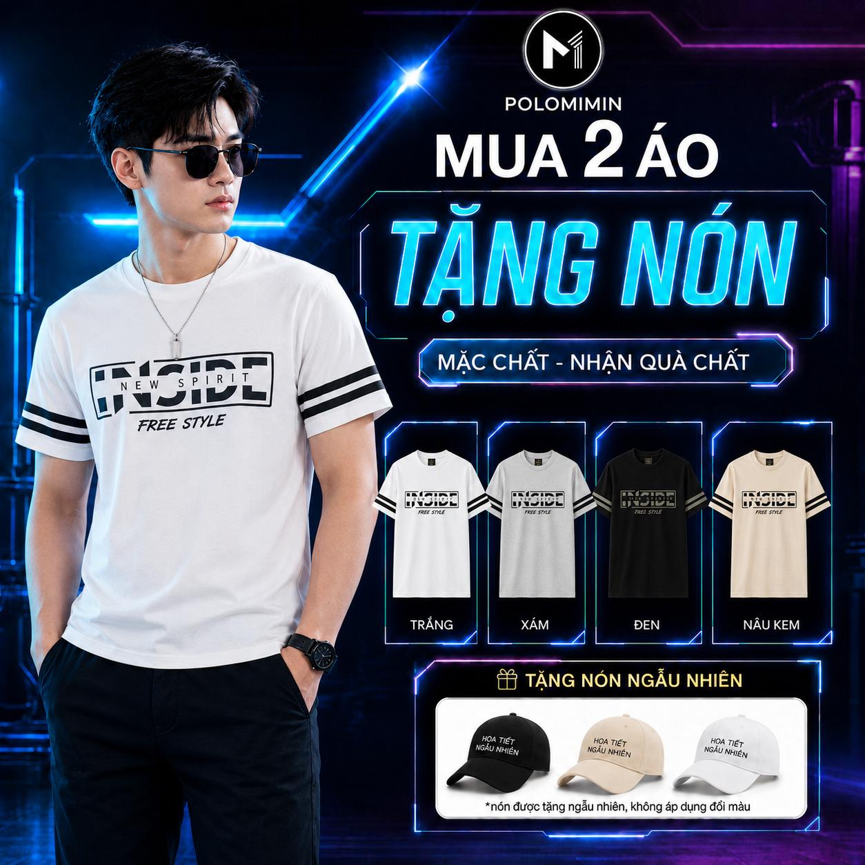 Chương trình mua 2 áo POLOMIMIN tặng 1 nón ngẫu nhiên